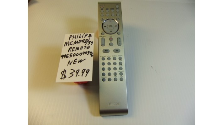Philips mcm298/37 remote control .